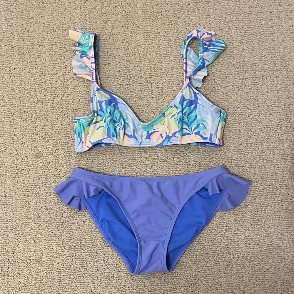 No Boundaries Multicolor Ruffle Bikini